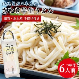 手さげ付き 手土産贈答用 手さげ半生うどん 6人前 さぬき 包丁切りうどん めんつゆ付 讃岐うどん 半生 半生うどん 半生包丁切り さぬき うどん 香川 讃岐 香川県 産地直送 お取り寄せグルメ グルメギフト お中元 御歳暮 御祝 内祝【送料無料】
