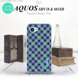 【603sh】【スマホケース/スマホカバー】【アクオス Xx3 ミニ】603sh スマホケース AQUOS Xx3 mini ケース アクオス Xx3 ミニ イニシャル チェックA 青 nk-603sh-437ini【メール便送料無料】