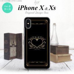 【iPhoneX】【スマホケース/スマホカバー】【アイフォンX】iPhoneX スマホケース カバー アイフォンX 飾りハート（B) 黒 nk-ipx-617【メール便送料無料】