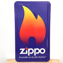 ブリキ看板 ZIPPO 珍しい エンボスメタルサイン 廃盤 フレームデザイン ジッポロゴ 正規品 絶版 アメリカン 雑貨 レトロ おしゃれ ガレージ 炎 ビンテージ 壁飾り ヴィンテージ ZIPPO ライター アンティーク インテリア パープル 壁掛け