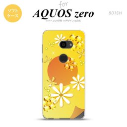 AQUOS zero アクオス ゼロ 801SH スマホケース カバー ソフトケース 花柄・ミックス(E) 黄 nk-801sh-tp309[スマホ,スマホケース,スマホカバー,ケース,カバー,ジャケット]