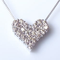 即日発送【グレードup即日発送不可】【大特価】K14YG/PG/WG【0.3ct】ハートパヴェ ダイヤモンド ペンダント ネックレス [I1～SI-2] 透明感溢れる天然ダイヤモンド レディース 女性用 プレゼント 記念日 誕生日 母の日 パヴェ【送料無料】　　   LPN-0056