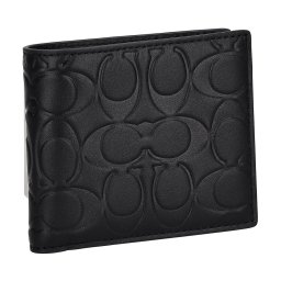 コーチファクトリー COACH FACTORY アウトレット 財布 二つ折り財布 折りたたみ財布 小銭入れ付き CX139 QB BK メンズ ブラック