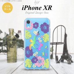 iPhoneXR iPhone XR スマホケース ソフトケース ホヌ ハイビスカス クリア メンズ レディース nk-ipxr-tp685