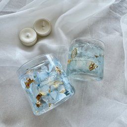 キャンドルホルダー　ブルー