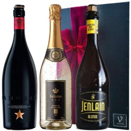 ビール ギフト ビール ワイン ギフト 3本セット 750ml【プレミアムビール イネディット】【ジャンラン ブロンド】【金箔 スパークリングワイン フェリスタス】【リボン化粧箱】ワイン ギフトギフト 高級ビール ワインセット