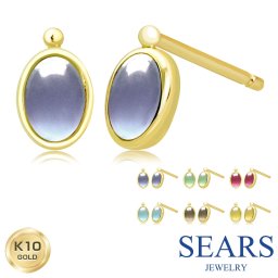 ピアス レディース K10  淡水パール スタッドピアス 地金デザイン 10金  スタッド ゴールド シアーズ(sears) 女性 誕生日プレゼント