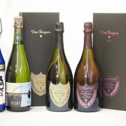 最高峰SAKE日仏西4本セット(フランスドンペリニヨン白 ドンペリ二ヨンロゼ ギフト箱付750ml×2本 スペインモンサラ セミ セコスパークリング やや甘口 750ml×1本 日本福島県奥の松 純米大吟醸プレミアムスパークリング720ml×1本）