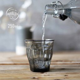 DURALEX デュラレックス ピカルディー 250ml グレー[耐熱グラス おしゃれ グラス 強化ガラス コップ ガラス 食器 耐熱 タンブラー ガラスコップ 透明 クリア デュラレックスグラス ピカルディ かわいい シンプル 軽量 耐熱ガラス]