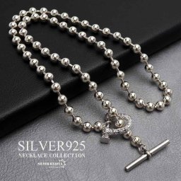 シルバー925 ボールチェーンネックレス 唐草マンテル式ネックレス 馬蹄マンテル オリジナルデザイン アラベスク ホースシュー メンズ 男性 お洒落 人気 トレンド 流行り 金属アレルギー対応 父の日