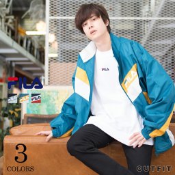 FILA フィラ ナイロンジャケット メンズ 切替 スタンドジャケット ワン ロゴ メンズ ジャケット カジュアル おしゃれ 大きめ おおきいサイズ お揃い カップル スポーツ トレーニング ウィンドブレーカー M L LL ギフト  敬老の日 プレゼント ギフト
