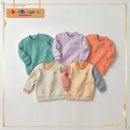 ミキハウス ホットビスケッツ★くすみカラーワンポイント刺繍トレーナー