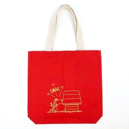 スヌーピー ルートート IP.トール.Peanuts-6W House ハウス トートバッグ リサイクルコットン レッド