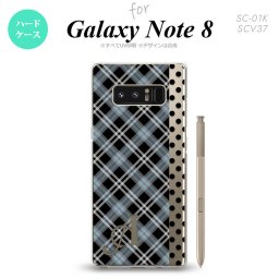 【SC01K】【スマホケース/スマホカバー】【ギャラクシー ノート8】SC01K スマホケース Galaxy Note8 ケース ギャラクシー ノート8 イニシャル タータン・ドット 黒 nk-sc01k-1535ini【メール便送料無料】