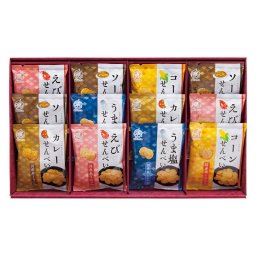 実りの秋の贈り物 米菓 穂のなごみ セット内容/せんべい（えび･ソース）（各15g）×各3、せんべい（コーン･うま塩･カレー）（各15g）×各2