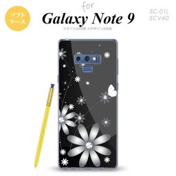 Galaxy Note 9 ギャラクシー ノート9 SC-01L SCV40 スマホケース カバー ソフトケース 花柄・ガーベラ 黒 nk-note9-tp065[スマホ,スマホケース,スマホカバー,ケース,カバー,ジャケット]
