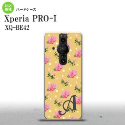 XperiaPRO-I Xperia PRO-I スマホケース 背面ケース ハードケース 花柄 バラ ドット オレンジ +アルファベット 背面カバー android nk-xproi-243i