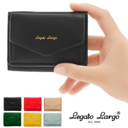 ミニ財布 Legato Largo レガートラルゴ 通販 レディース メンズ 手乗り財布 三つ折り財布 財布 ミニ シンプル おしゃれ 無地 ロゴ かわいい コンパクト 3つ折り お財布 ウォレット ミニサイフ フェイクレザー 合皮 小銭入れ コインケース シュリンクフェイクレザー
