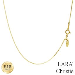 ララクリスティー ゴールド チェーン ネックレス 18金 K18 ベネチアン 幅0.75mm 約2.08g 最長45cm 長さ調整可能 lc97-0046 LARA Christie ネックレスチェーンコレクション