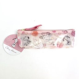 スヌーピー 細ペンケース SAKURAシリーズ 桜 ピンク ペンポーチ 筆箱 文具 オフィス 学校