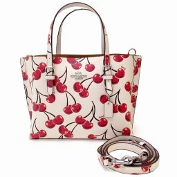 コーチ バッグ COACH アウトレット シグネチャー キャンバス チェリー プリント モリー トート バッグ 25 ショルダーバッグ CY695 SVCAH