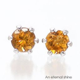 一粒ピアス シトリントパーズ 3mm 11月誕生石 k18 18金 スタッドピアス セカンドピアス レディース ジュエリー ポイント消化 アクセサリー アクセ 人気 おすすめ 送料無料