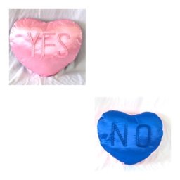 ハートLOVEクッション新婚さんいらっしゃい!YES　NO枕
