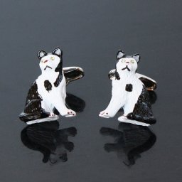 鎌倉カフス工房 猫カフスボタン・カフリンクス メンズ  cf1110 結婚式 旦那 プレゼント ギフト 彼氏 父の日 誕生日プレゼント