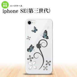 iPhoneSE 3 iPhoneSE 3 スマホケース ハードケース バタフライ 蝶 C 黒 メンズ レディース nk-ise3-221