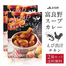 富良野 スープカレー えび出汁チキン 260g × 2箱セット JAふらの 鶏手羽元 具入 レトルト ふらの農業協同組合 ギフト 北海道限定 母の日 プレゼント 人気 お取り寄せ 北海道