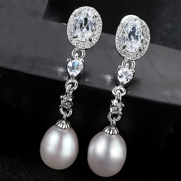 ピアス 両耳用 キュービックジルコニア 淡水パール シルバー925 ホワイト ピンク パープル シルバー スタッド 中粒 揺れる ゆれる ロング 上品 大人 pe0058