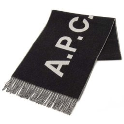 A.P.C　アーペーセー　マフラー　ストール　WOANE M15163　ブラック　 (LZZ)　 echarpe angele　エシャルペ アンジェル　ウール 100%
