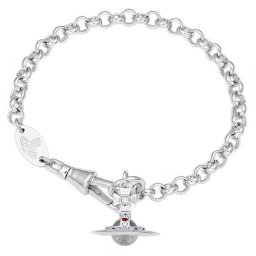 ヴィヴィアンウエストウッド ブレスレット Vivienne Westwood 61020057-02P019 ニュー プチオーブ ラインスト−ン シルバー NEW PETITE ORB BRACELET