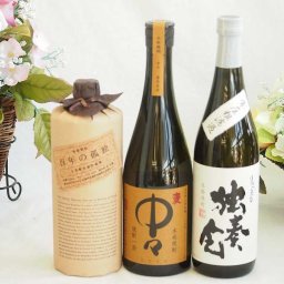 旨味がぎっしり詰まった本格麦焼酎お楽しみ3本セット(常圧粗濾過 独奏会25度 大麦長期 百年の孤独40度 本格麦 中々25度) 720ml×3本