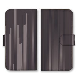 ＼全機種対応／ スマホケース 手帳型 スマホカバー 手帳タイプ スマートフォン ケース カバー ストライプ モノクロ ブラック ランダム パターン かわいい おしゃれ カードホルダー付き カード収納 合皮 合成レザー