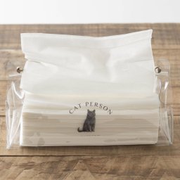 クリアティッシュケース ビニール製 A. Dog&Cat