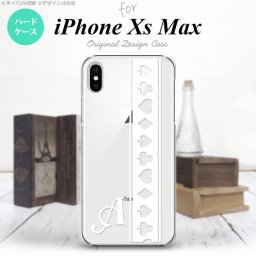 iPhoneXsMax iPhone XS Max スマホケース ハードケース トランプ 帯 白 クリア +アルファベット メンズ レディース nk-ixm-529i