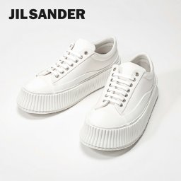 ジルサンダー JIL SANDER JS38133A 15101 スニーカー レディース シューズ オックスフォードスニーカー カジュアル ロゴ ラウンドトゥ ウォーキング キャンバス 通勤 通学 ブランド おしゃれ プレゼント ギフト 贈り物 シンプル 誕生日 お祝い 101 ホワイト 24～25cm