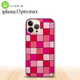 iPhone13ProMax iPhone13 Pro Max 背面ケース カバー ステンドグラス風 スクエア ピンク ステンドグラス風 iPhone13 マックス 6.7インチ  nk-i13pm-sg08