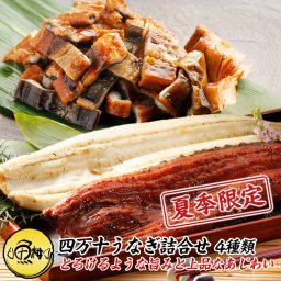 ウナギ 国産 ギフト 四万十うなぎ 詰合せ 4種類セット 日本最後の清流、四万十川の恵みで育った自慢のウナギ 【うなぎ/鰻/詰め合わせ/国内産/土用の丑/蒲焼き/素焼き/白焼き/贈答/プレゼント】