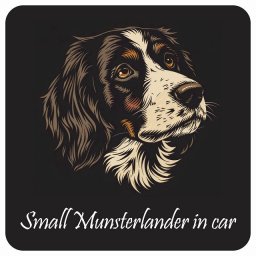 ドッグ カーステッカー イラスト付 Dog in Car スモールミュンスターレンダー Aタイプ セーフティサイン 犬種別 正方形 13x13cm シール リア あおり運転対策 Dog Sticker 屋外 屋内 防水 かわいい おしゃれ 安全対策 カーサイン