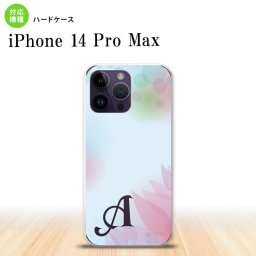 iPhone14 ProMax iPhone14 Pro Max スマホケース 背面ケース ハードケース ぼかし 花柄 青 +アルファベット 2022年 9月発売 nk-i14pm-1594i