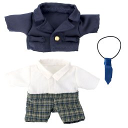 [6点までメール便可] ぬいぐるみ用 服 3点セット 制服 彼氏 彼女 友達 お揃い  卒業記念 入学記念 ブレザー パンツ ジャケット 制服ロンパース ネクタイ ぬい服 コスチューム ぬいぐるみの服 おしゃれ 可愛い 女の子 男の子 ぬい撮り ぬい活 推し活 テディベア くま ぬいぐるみ マスコット おもちゃ 身長12cm(4S)用 TB制服ブレザーパンツ 777706