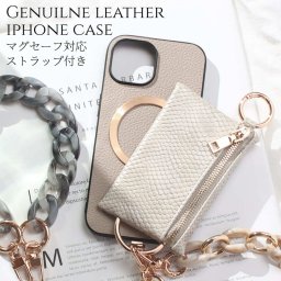 iphone17 ケース 本革 小銭入れ付き iphone17e iphoneAir iphone17Pro iphone17ProMAX MagSafe マグセーフ レザー ヘビ柄 財布 ウォレット ショート ストラップ アイフォン 17 17e Air 17pro 17promax ストラップ付き magsafe対応 カード 小物入れ べっ甲 ゴールド 送料無料