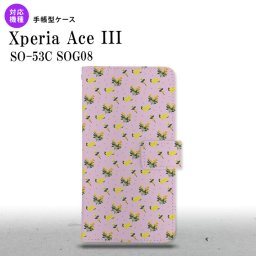 SO-53C SOG08 Xperia Ace III 手帳型スマホケース カバー 花柄 バラ ドット 小 ピンク  nk-004s-so53c-dr252