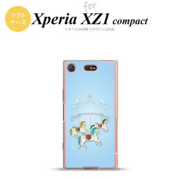 【SO02K】【スマホケース/スマホカバー】【エクスペリア XZ1】SO02K スマホケース Xperia XZ1 Compact SO-02K カバー エクスペリア XZ1 メリーゴーランド 青 nk-so02k-tp312【メール便送料無料】