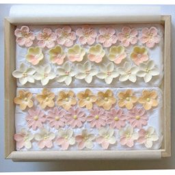 落雁「百花繚乱」桜、秋桜、さつき、一輪草、山吹、りんご【和菓子】【母の日ギフト】【母の日】【干菓子】【和三盆】【贈り物】【引き出物】【のし宛書】【海外へのお土産】sugar cake