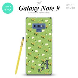 Galaxy Note 9 ギャラクシー ノート9 SC-01L SCV40 スマホケース カバー ハードケース 花柄・バラ（E） 緑 イニシャル 対応 nk-note9-248i[スマホ,スマホケース,スマホカバー,ケース,カバー,ジャケット]