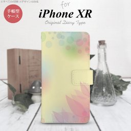 iPhoneXR iPhone XR 手帳型スマホケース カバー ぼかし 花柄 黄  nk-004s-ipxr-dr1592