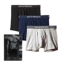 エンポリオアルマーニ EMPORIO ARMANI ボクサーパンツ 111611-CC722-94235-S メンズ ブラック 3枚セット 下着 グレー ネイビー
